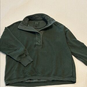 Aerie Olive Green Textured Hoodie
